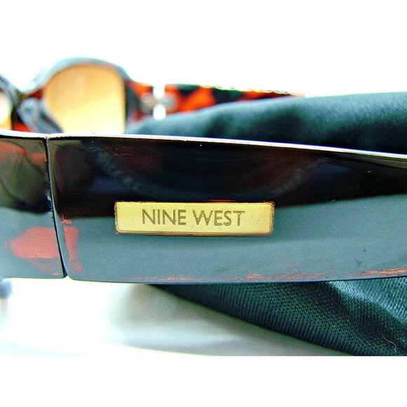 Nine West Womens Oval Sunglasses Brown Tortoise Frame Gradient Lenses No Case - Picture 6 of 10